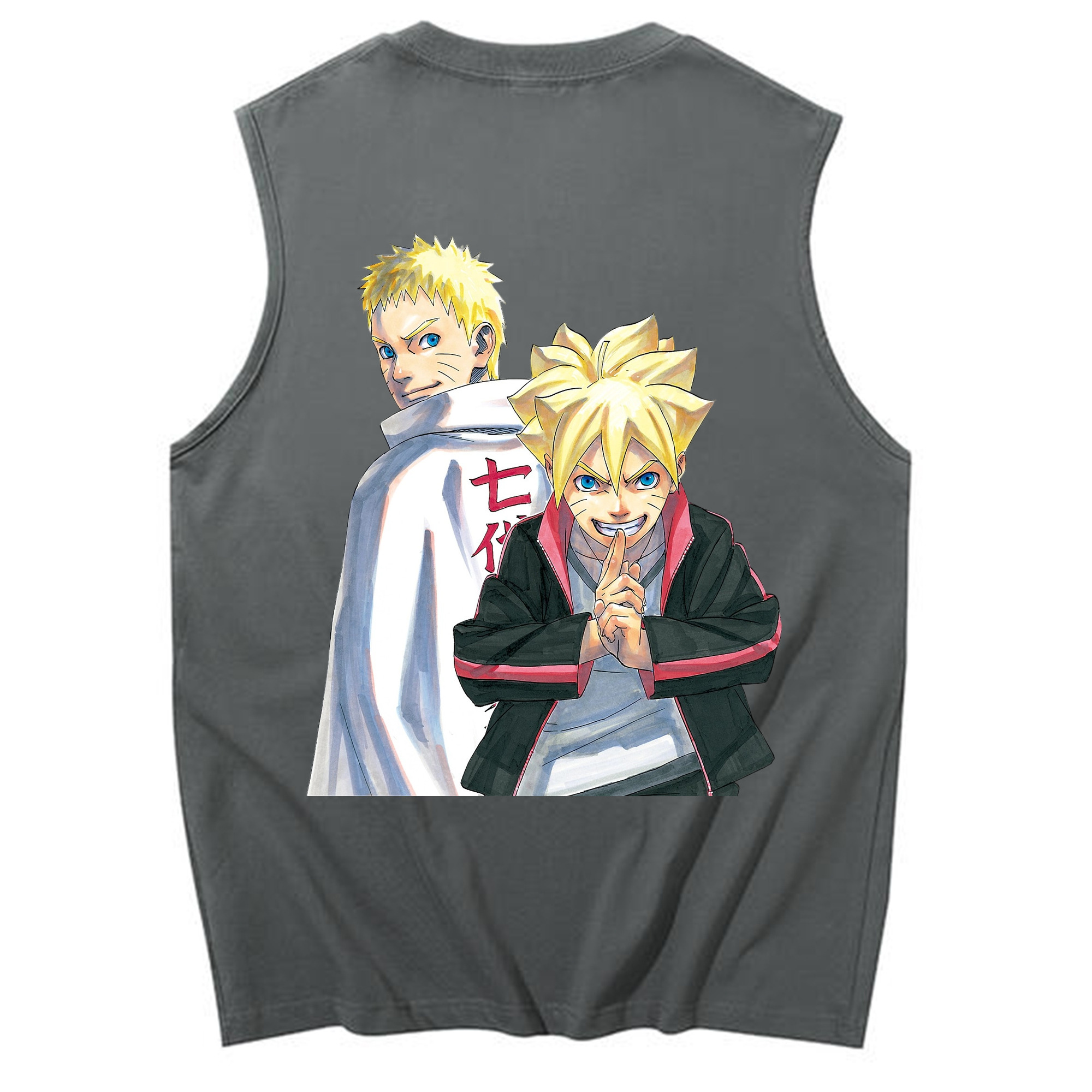 （画像用） NARUTO -ナルト- うずまき ボルト Uzumaki Boruto コットン100％タンクトップ（背面プリント）